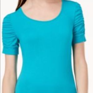 Inc international Top in teal color